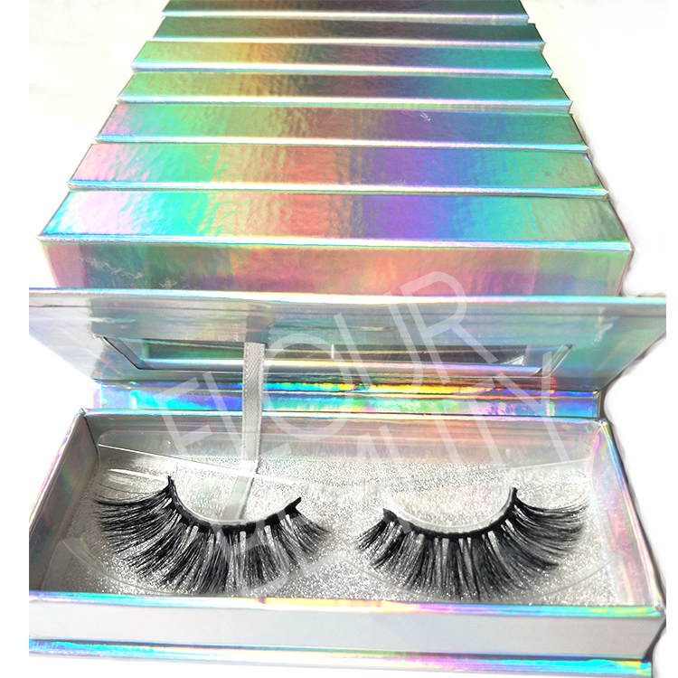 Russian volume double 3D layer faux mink eyelashes vendors China EL27